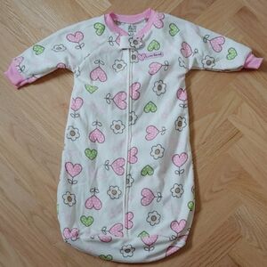 Carter's Pink and Green Sleep Sack Pajamas with Full-Length Zipper